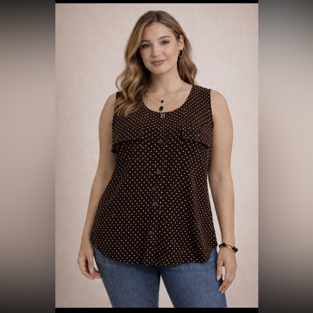 #183 Diana Belle polka dot blouse